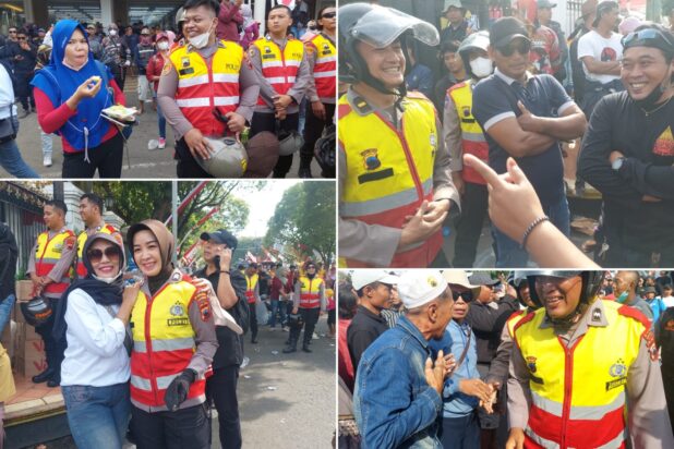 Peserta Demo Pati Apresiasi Sikap Ramah Polisi di Lapangan