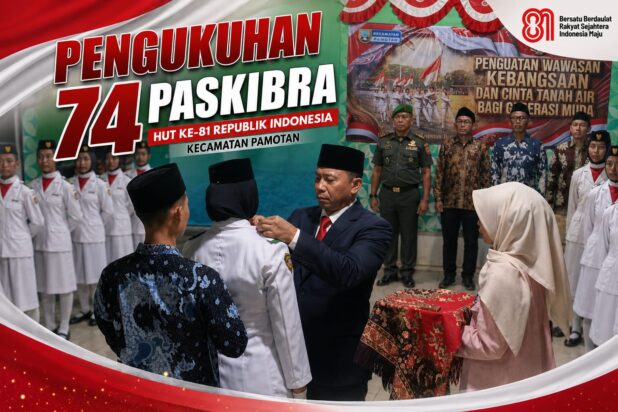 74 Putra-Putri Terbaik Pamotan Dikukuhkan Jadi Paskibraka, Siap Jalankan Tugas Suci Pengibaran Bendera HUT ke-81 RI